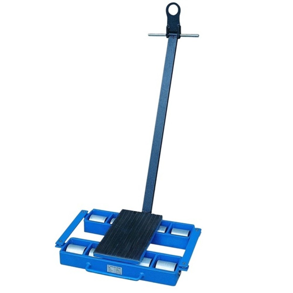 ST120 12T steerable load skate with handle, swivelling platform and eight steel rollers
